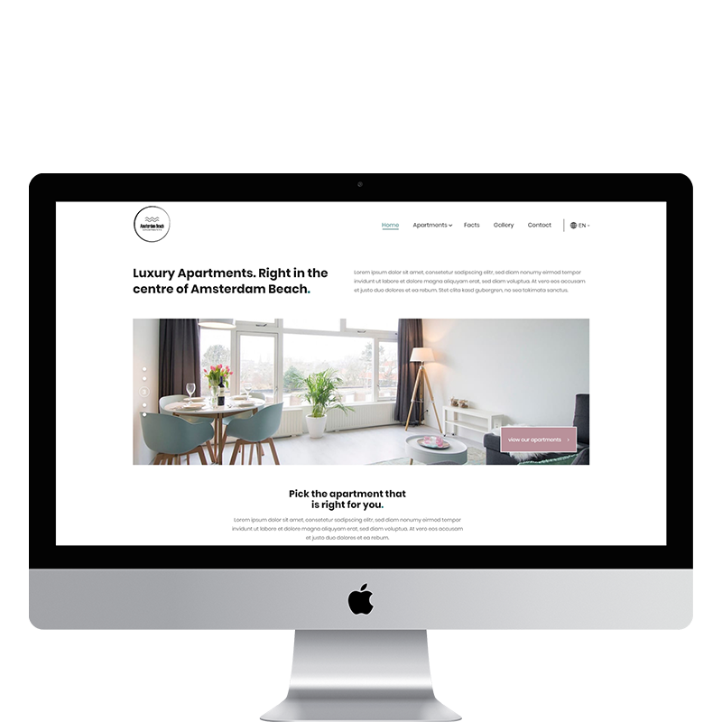 Amsterdam Beach Apartments wordpress website