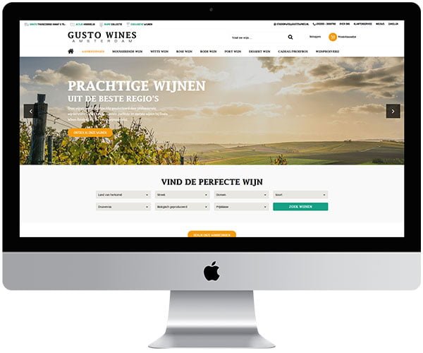webdesign Den Haag Gusto Wines - Internetbureau Jun-E-Jay